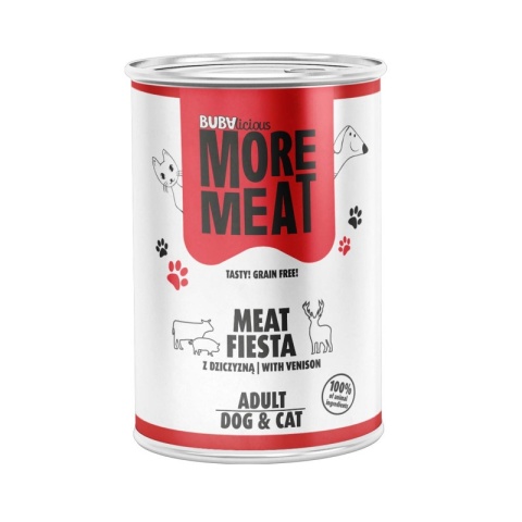 BUBAlicious Meat Fiesta karma dla psa i kota z DZICZYZNĄ 400 g BUBAlicious Meat Fiesta karma dla psa i kota z DZICZYZNĄ 400 g