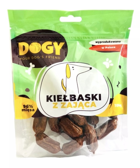 DOGY - Kiełbaski z Zająca 100g DOGY - Kiełbaski z Zająca 100g