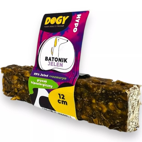 DOGY HYPO - Batonik z Jelenia z rozmarynem i rokitnikiem 12cm DOGY HYPO - Batonik z Jelenia z rozmarynem i rokitnikiem 12cm