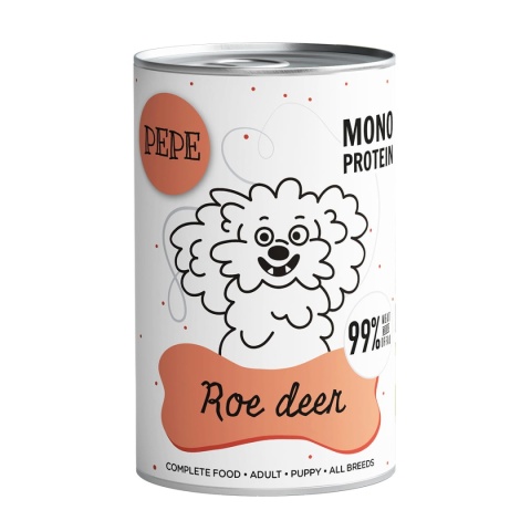 Karma mokra PEPE Roe deer - SARNA 400g Karma mokra PEPE Roe deer - SARNA 400g