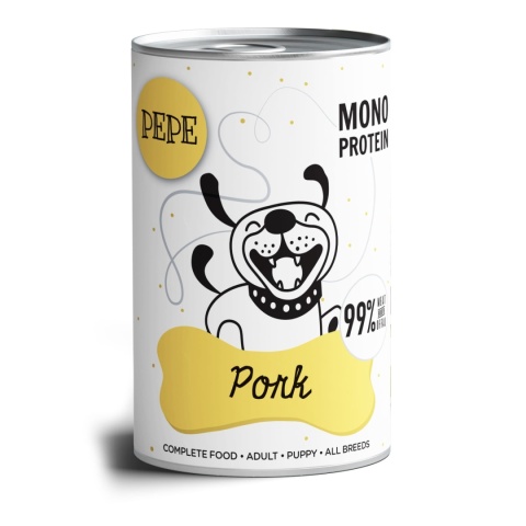 Karma mokra PEPE Pork - WIEPRZOWINA 400g Karma mokra PEPE Pork - WIEPRZOWINA 400g