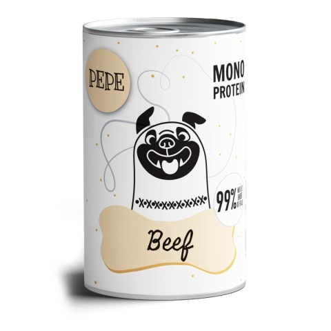 Karma mokra PEPE Beef - WOŁOWINA 400g Karma mokra PEPE Beef - WOŁOWINA 400g