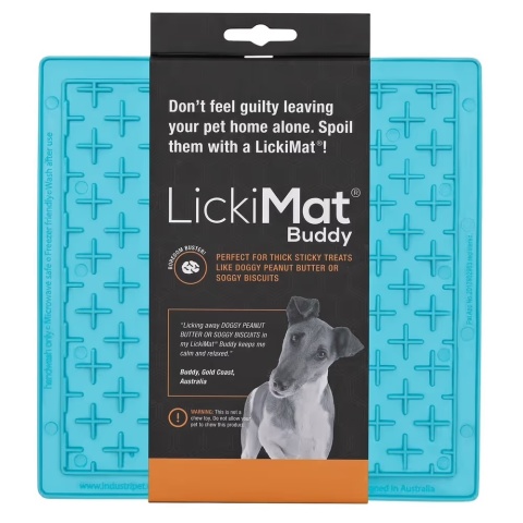 LickiMat Classic Buddy - mata do wylizywania dla psa, miękka, wzór KRZYŻYK - turkusowa LickiMat Classic Buddy - mata do wylizywania dla psa, miękka, wzór KRZYŻYK - turkusowa
