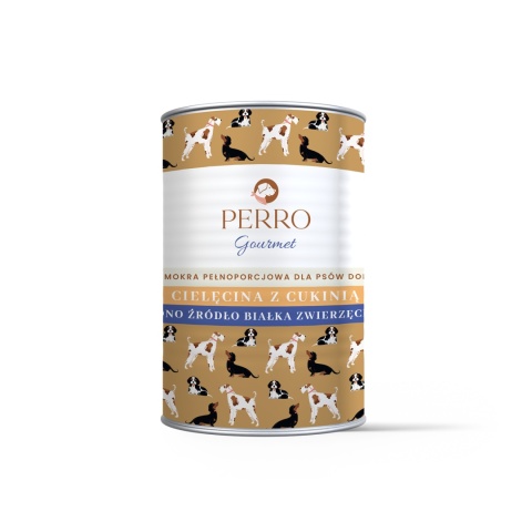 Perro Gourmet - Cielęcina z cukinią 400g Perro Gourmet - Cielęcina z cukinią 400g