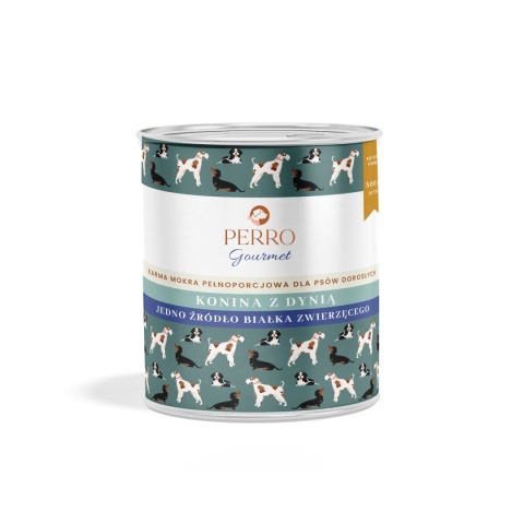Perro Gourmet - Konina z dynią 800g Perro Gourmet - Konina z dynią 800g