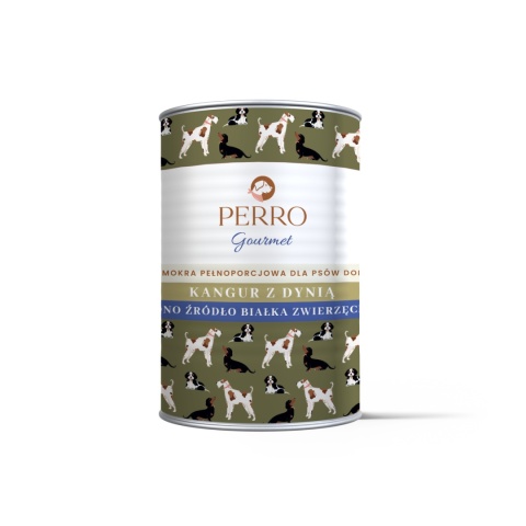 Perro Gourmet - Kangur z dynią 400g Perro Gourmet - Kangur z dynią 400g