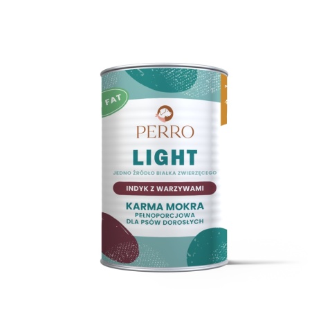 Perro - Karma mokra INDYK z warzywami LIGHT 400g Perro - Karma mokra INDYK z warzywami LIGHT 400g