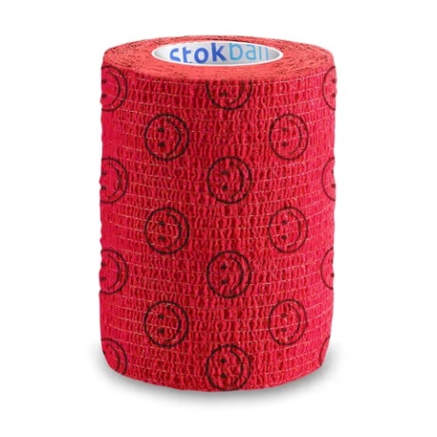 Stokban elastyczny bandaż samoprzylepny 7,5cm/4,5m (czerwony uśmiech) Stokban elastyczny bandaż samoprzylepny 7,5cm/4,5m (czerwony uśmiech)