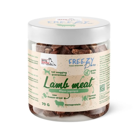 Syta Micha FREEZY Pure - 100% liofilizowane mięso jagnięce 70g Syta Micha FREEZY Pure - 100% liofilizowane mięso jagnięce 70g
