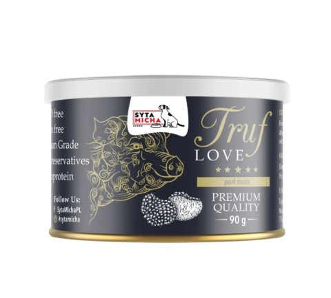 Syta Micha - TrufLove miękkie smaczki z wieprzowiną 90g Syta Micha - TrufLove miękkie smaczki z wieprzowiną 90g