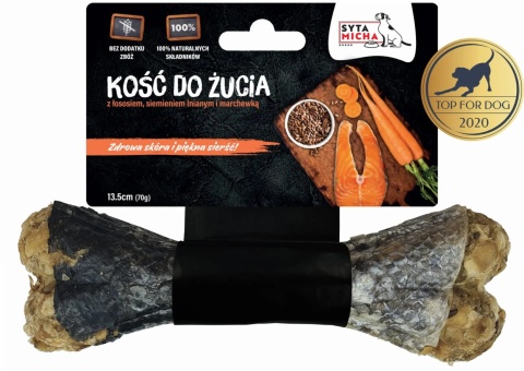 Syta Micha - Kość do żucia na piękną sierść 13,5 cm Syta Micha - Kość do żucia na piękną sierść 13,5 cm