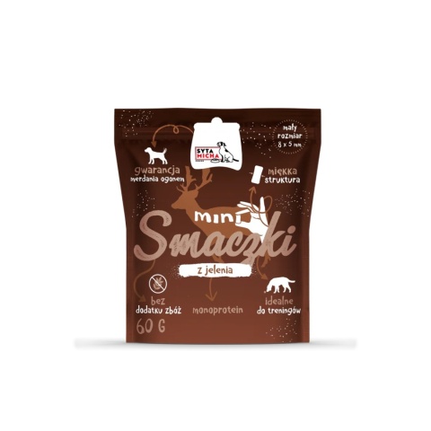 Syta Micha - Mini smaczki z jelenia 60g Syta Micha - Mini smaczki z jelenia 60g