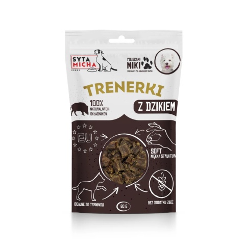Syta Micha - Trenerki z dzikiem 80g Syta Micha - Trenerki z dzikiem 80g