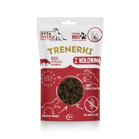 Syta Micha - Trenerki z wołowiną 80g Syta Micha - Trenerki z wołowiną 80g