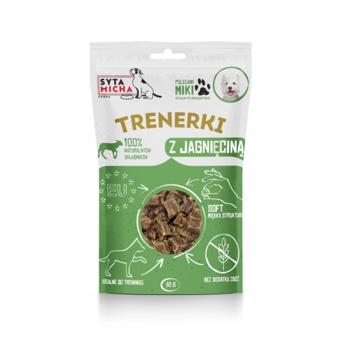 Syta Micha - Trenerki z jagnięciną 80g Syta Micha - Trenerki z jagnięciną 80g