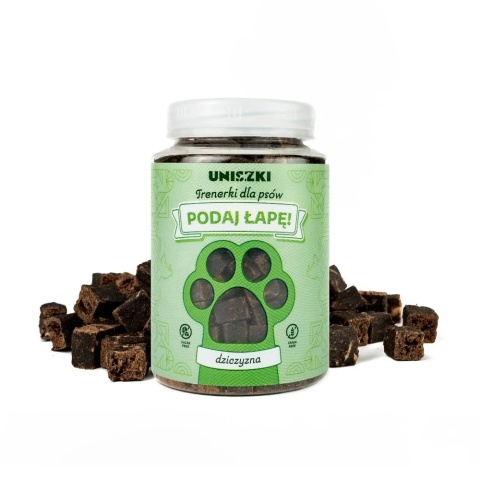 Uniszki - trenerki w słoiku Podaj łapę DZICZYZNA 150g Uniszki - trenerki w słoiku Podaj łapę DZICZYZNA 150g