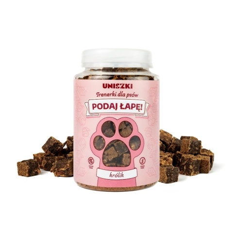 Uniszki - trenerki w słoiku Podaj łapę KRÓLIK 150g