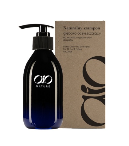 AIO Nature - Naturalny szampon głęboko oczyszczający do wszystkich typów sierści dla psów 150ml