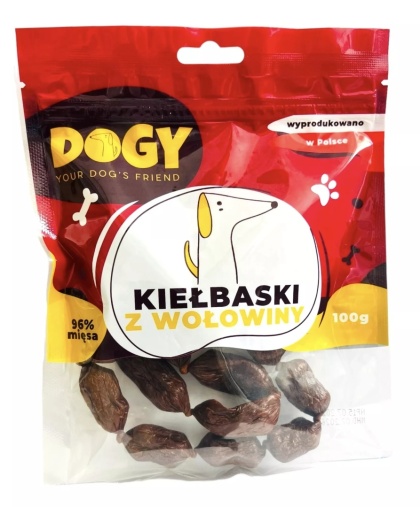 DOGY - Kiełbaski z Wołowiny 100g