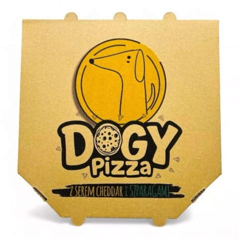DOGY PIZZA - z serem cheddar i szparagami