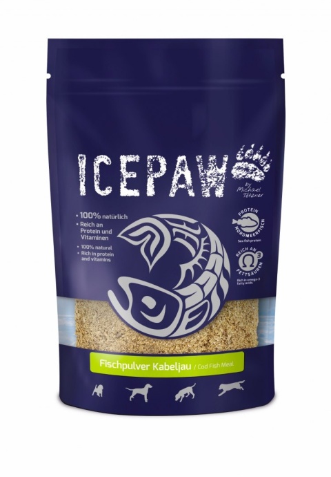 ICEPAW Fischpulver - posypka dosmaczacz, suszony dorsz 200g ICEPAW Fischpulver - posypka dosmaczacz, suszony dorsz 200g