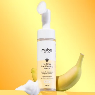 Mubo - pianka do mycia łapek bez spłukiwania, bananowa