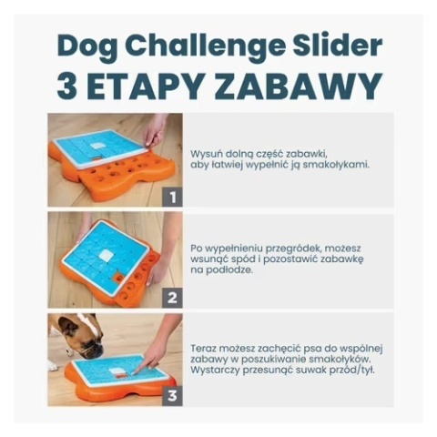 Nina Ottosson Dog Challenge Slider Level 3 - inteligentna gra edukacyjna dla psów, poziom 3