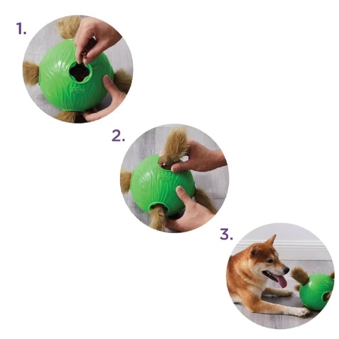 Nina Ottosson Dog Snuffle N' Treat Ball Level 2 - węchowa piłka na przysmaki dla psa - 6 WIEWIÓREK