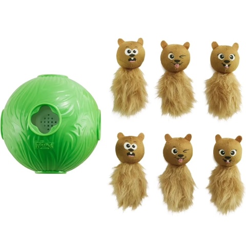 Nina Ottosson Dog Snuffle N' Treat Ball Level 2 - węchowa piłka na przysmaki dla psa - 6 WIEWIÓREK