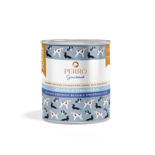 Perro Gourmet JUNIOR - Jeleń z gruszką dla szczeniąt 800g