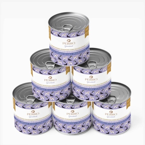 Perro Gourmet JUNIOR - Królik z dynią dla szczeniąt - ZESTAW 800g x 6