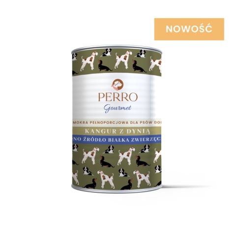 Perro Gourmet - Kangur z dynią 400g Perro Gourmet - Kangur z dynią 400g