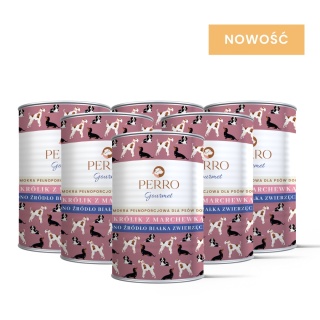 Perro Gourmet - Królik z marchewką 400g x 6szt ZESTAW
