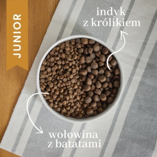 Perro - Karma sucha Junior Indyk z królikiem - dla szczeniąt średnich i dużych ras 1kg