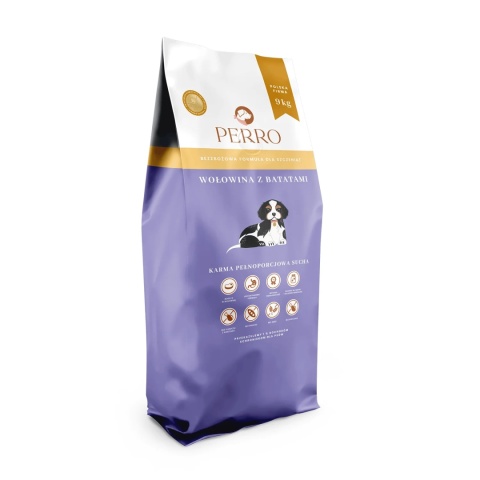 Perro - Karma sucha JuniorWołowina z batatami – bezzbożowa formuła dla szczeniąt wszystkich ras 9kg Perro - Karma sucha JuniorWołowina z batatami – bezzbożowa formuła dla szczeniąt wszystkich ras 9kg