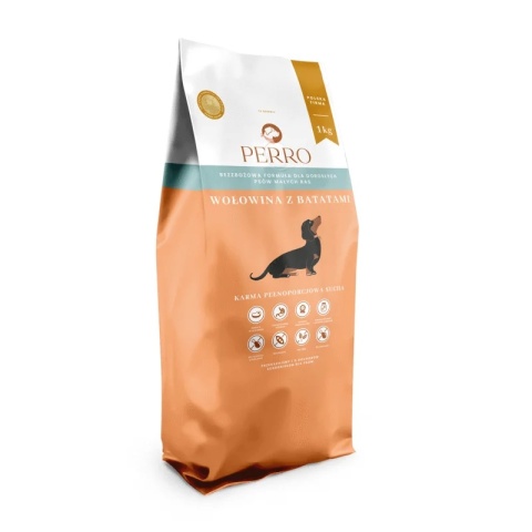 Perro - Karma sucha Wołowina z batatami – dla psów dorosłych małych ras 1kg Perro - Karma sucha Wołowina z batatami – dla psów dorosłych małych ras 1kg