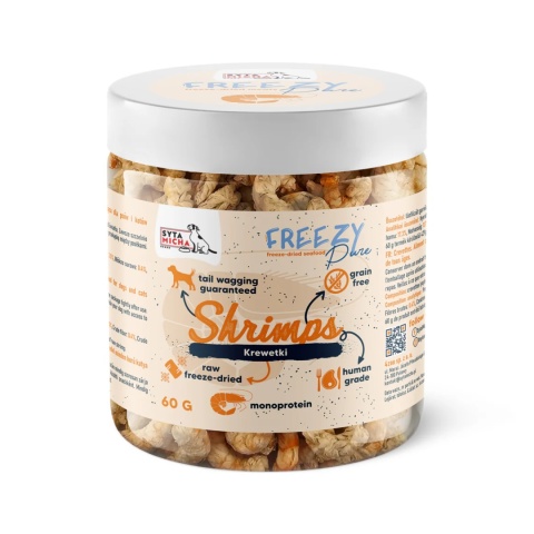 Syta Micha FREEZY Pure - 100% liofilizowane krewetkii 60g Syta Micha FREEZY Pure - 100% liofilizowane krewetkii 60g