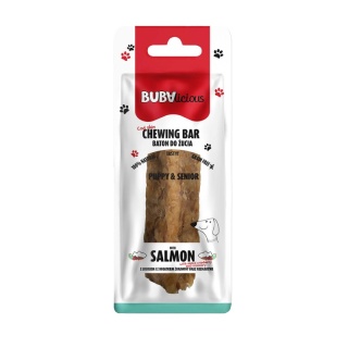 BUBAlicious - Baton do żucia z łososiem z dodatkiem żurawiny i rozmarynu 12 cm
