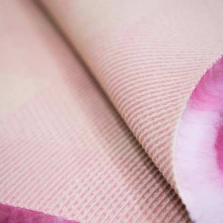 DRY BED Legowisko antypoślizgowe - Krata biało-różowa 100x75cm 28mm