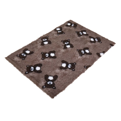 DRY BED Legowisko antypoślizgowe - Latte misie brązowe 75x50cm 28mm