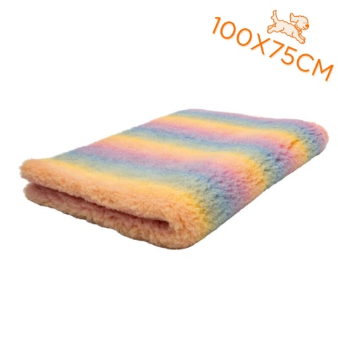 DRY BED Legowisko antypoślizgowe - Tęczowy 100x75cm 28mm