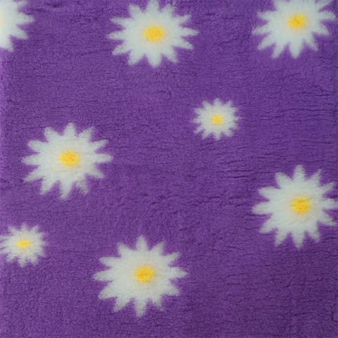 DRY BED Legowisko antypoślizgowe - Wrzosowy w stokrotki 100x75cm 28mm