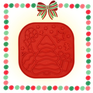 Fiboo - Mata do lizania Lollipop X-MAS - czerwona