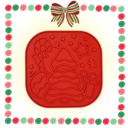 Fiboo - Mata do lizania Lollipop X-MAS - czerwona