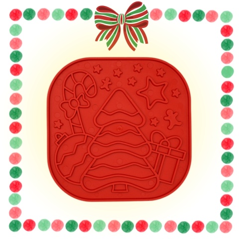 Fiboo - Mata do lizania Lollipop X-MAS - czerwona