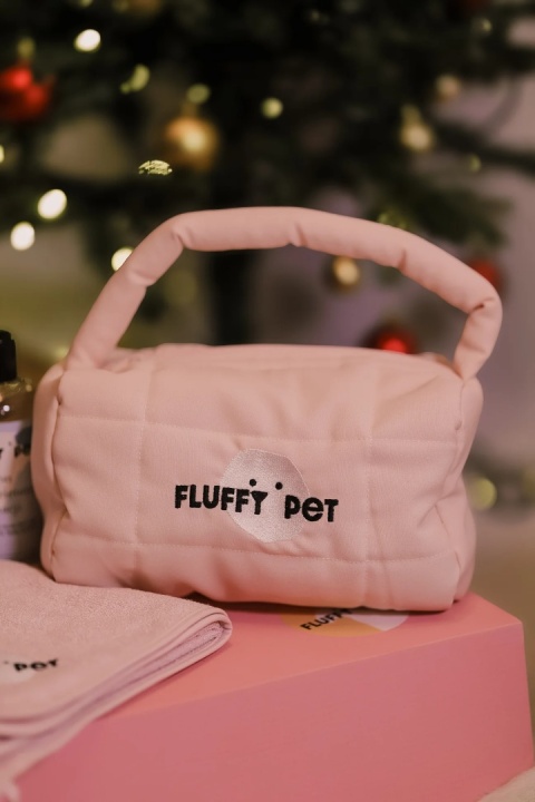 Fluffy Pet - Limitowana kosmetyczka z rączką - różowa