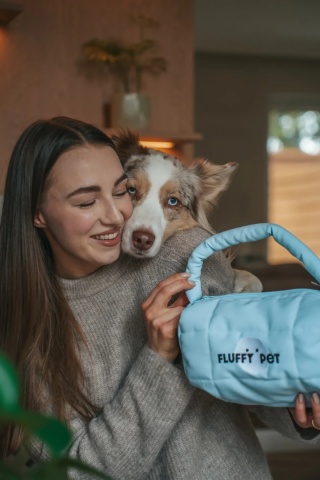 Fluffy Pet - Limitowana kosmetyczka z rączką - niebieska