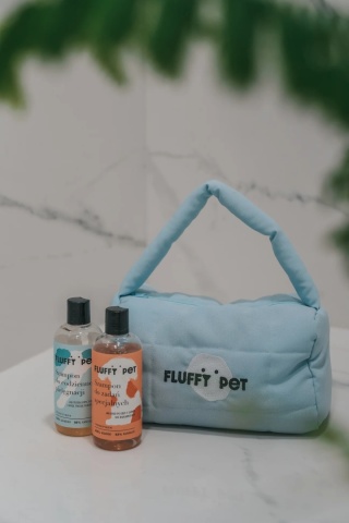 Fluffy Pet - Limitowana kosmetyczka z rączką - niebieska