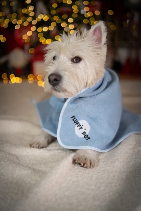 Fluffy Pet - Limitowana miękki ręcznik z wiskozy bambusowej - niebieski