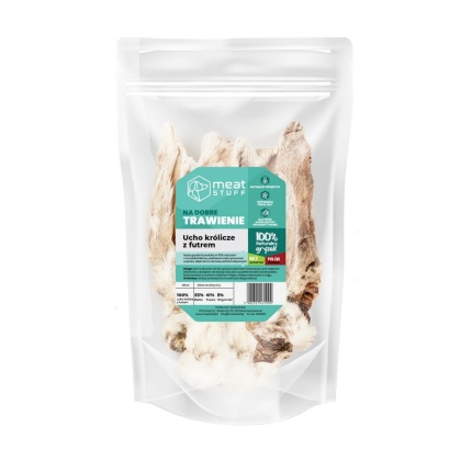 Meat Stuff - Ucho królicze z futrem 500g - duże opakowanie